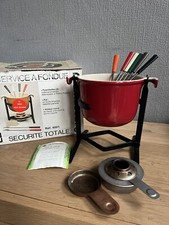 Le Creuset Fondue Set Red Ref 6001 Rouge In Original Boxed Complete Vintage
