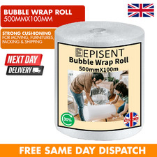 500mm x 100m Bubble Wrap Roll Heavy-Duty Small Bubble Cushioning 100 Meters Long