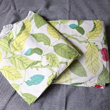 IKEA Stockholm Blad Lined Linen/Cotton Mix Curtains Leaf MCM 140x280, a pair