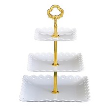 3-Tier Glass Cake Stand with