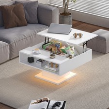 Square Coffee Table with LED