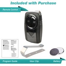 Garage Door Opener 2-Button Remote Black for Universal Chamberlain KLIK5U