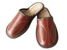 Men's Leather Slippers Slip On