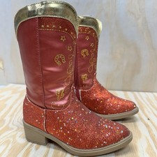 Disney Toy Story Jessie Red Glitter Boots Girls Size 11-12