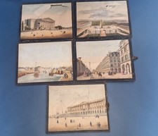 Collection Of 5 Panoptique Polyorama Vue Optiques Slides of Paris & Le Havre