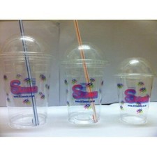 Slush Printed Milkshake Cup+Lids 7oz 10oz 12oz 16oz Reusable