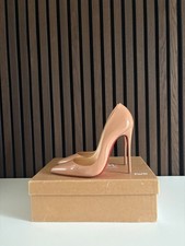 Christian Louboutin So Kate Patent Leather Heels UK 4 Nude