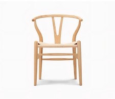 The Wishbone Scandi Replica Dining Chair Swedish Ash Natural Cream Seat