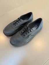 Vans Black Leather Shoes Size UK 4