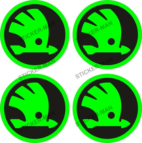 Skoda mk2 green - skoda, logo