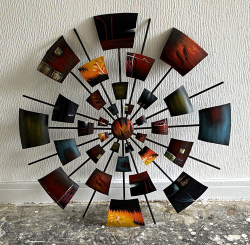 Abstract multicoloured metal - multicoloured,