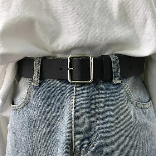 Women leather belt square - belt,