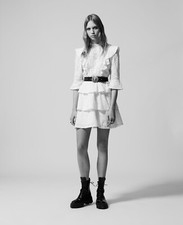 The Kooples Off White Broderie Flowers Dress