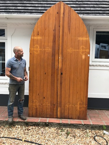 Large tudor church door set - church,