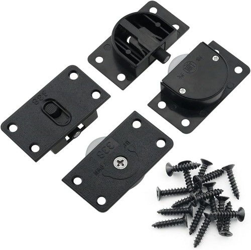 2sets black sliding cabinet - black,