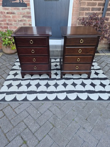 Pair vintage stag drawer - of,