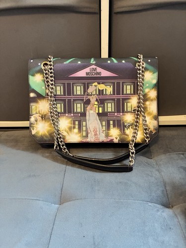 Love moschino graphic handbag - love,