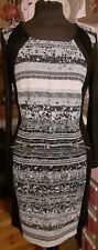 Pause Cafe Womens Dress Size 38 UK 1O  Jersey Fitted Woven Front