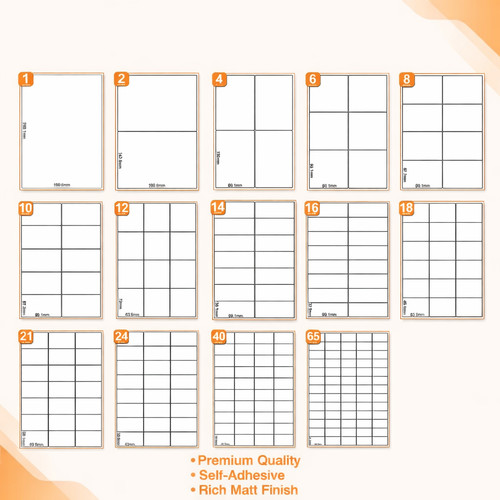 White sticky address labels - white,
