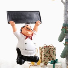  Chef Decorations Kitchen Statue with Board Resin Decorative Ornaments Counter