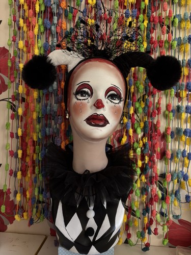 Hand painted mannequin head - painted,