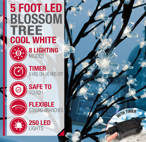 7ft cool white led cherry - cool,