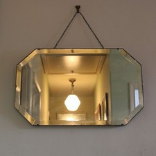 Early - Mid 20th Century / Art Deco Bevelled  Mirror, ready to hang, Octagonal