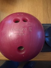 EBONITE MAXIM 4 POLYESTER PINK TEN PIN BOWLING BALL WITH CARRYING BAG 7.2kg