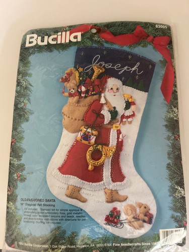 1993 bucilla felt stocking - bucilla,