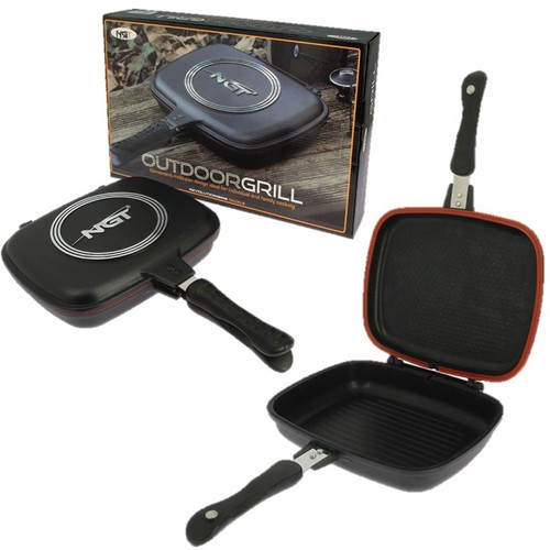 Ngt double grill pan non - ngt, stick