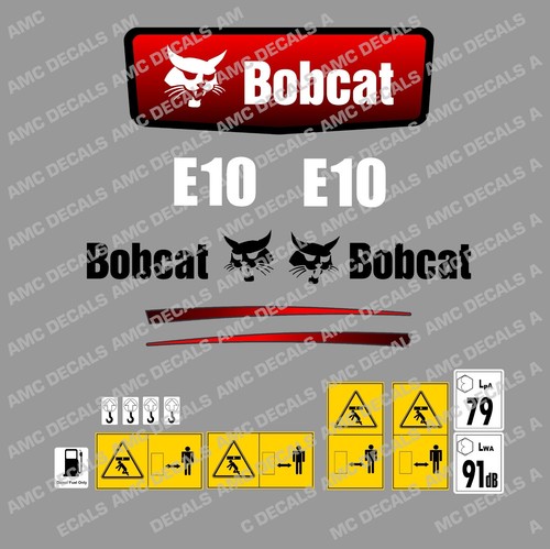 Bobcat e10 mini digger - bobcat, decal