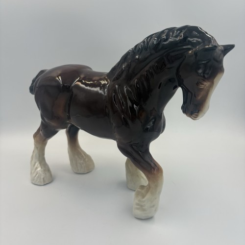 Vintage ceramic shire horse - vintage,