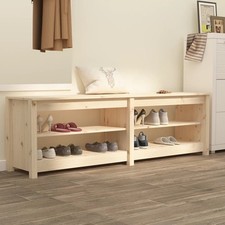 Solid Wood Pine Shoe Bench