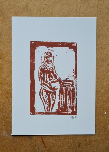 Original signed woodcut - signed,