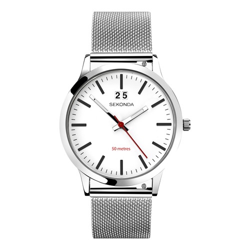 Sekonda gents silver tone - sekonda, silver-tone