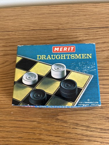 Vintage wooden draughts boxed - draughts,