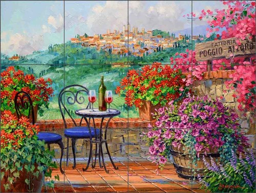Tuscan winery tile - tuscan,