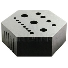 Hexagonal Staking Anvil 15 Holes & 5 Serrations Watch Riveting Watchmakers Tool 