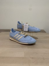 adidas Originals SL 72 OG Trainers - Woven - Light Blue/Cream - UK Size 9