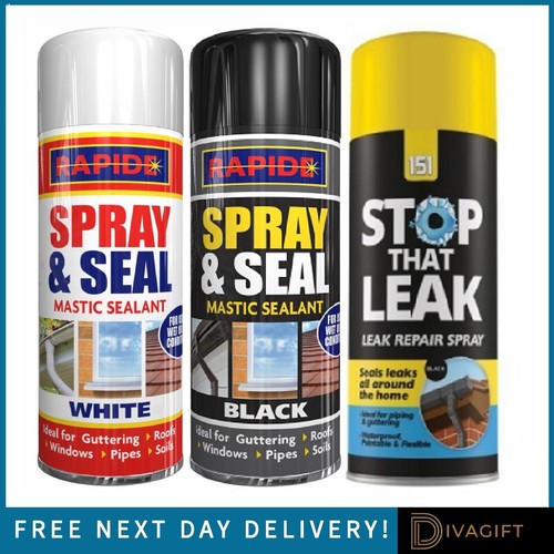 Stop leak spray black white - stop,