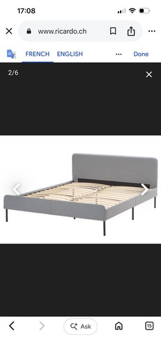 Slattum ikea double bed frame - double,