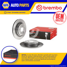2x Brake Discs Pair Solid Rear