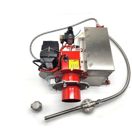 Waste oil burner system for - waste,