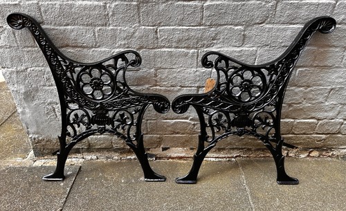 Cast iron garden bench ends - iron,