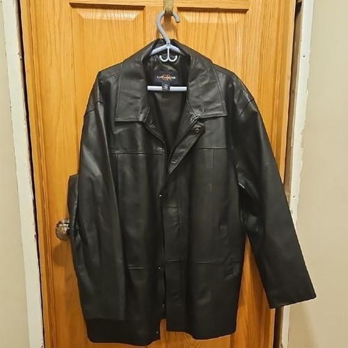 Classic black leather pea - classic,