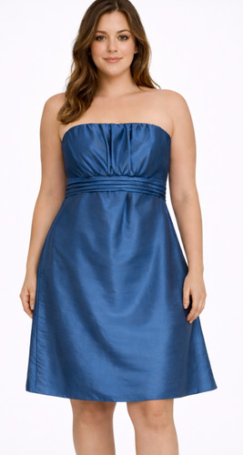 Amsale chic metallic blue - metallic,