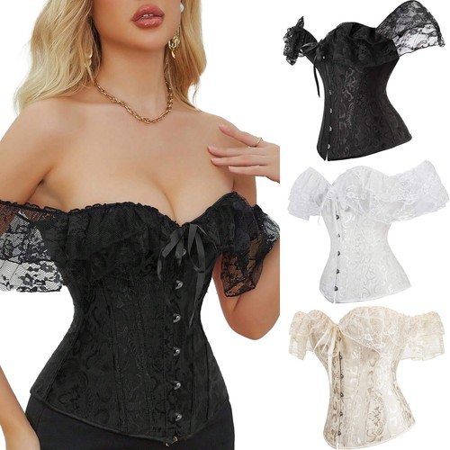 Women lace boned overbust - lace,