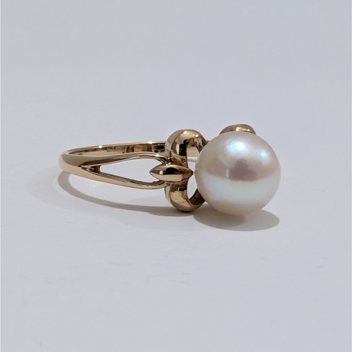 Mikimoto pearl ring k14 yellow - mikimoto,