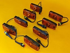 8x LED Side Marker Light + SuperSeal Plug 10-30V Amber Reflector Lamp Trailer