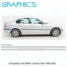 Fits BMW 3-Series Alpina E46 Pin Style Side Stripes Graphic Decal Stickers & M3
